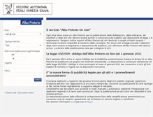 Tablet Screenshot of albopretorio.regione.fvg.it